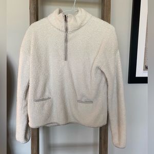 Aerie White Fluffy Sweater US XS